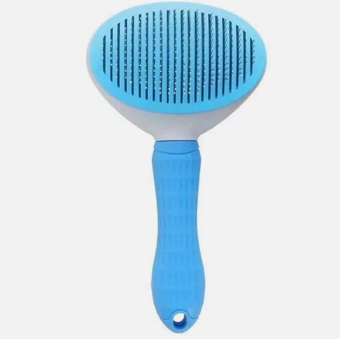 Pet Dog Cat Self Cleaning Slicker Brush Hair Remover Grooming Deshedding Comb