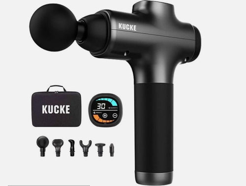KUCKE Professional Deep Tissue Massage Gun | 6 Interchangeable Heads for Muscle Recovery & Pain Relief