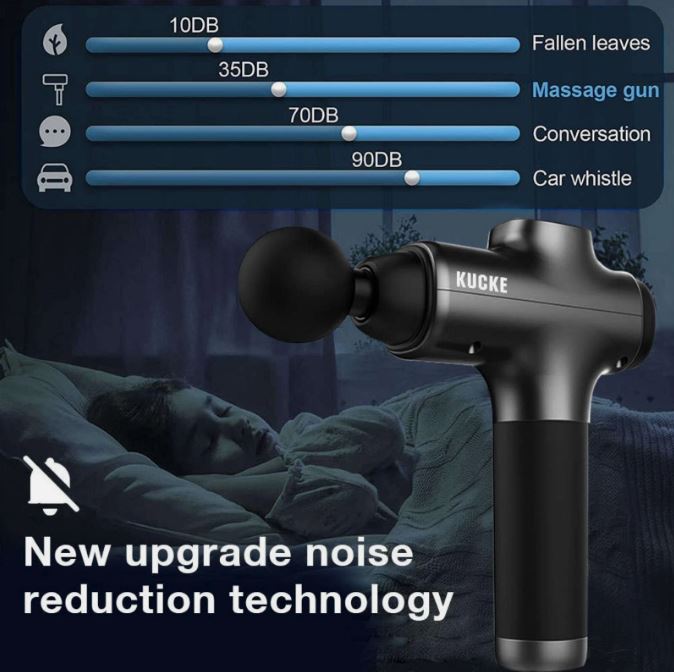 KUCKE Professional Deep Tissue Massage Gun | 6 Interchangeable Heads for Muscle Recovery & Pain Relief